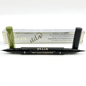 Stila NIB Stay All Day Dual Ended Liquid Eye Liner Intense Black Mojito Full SZ